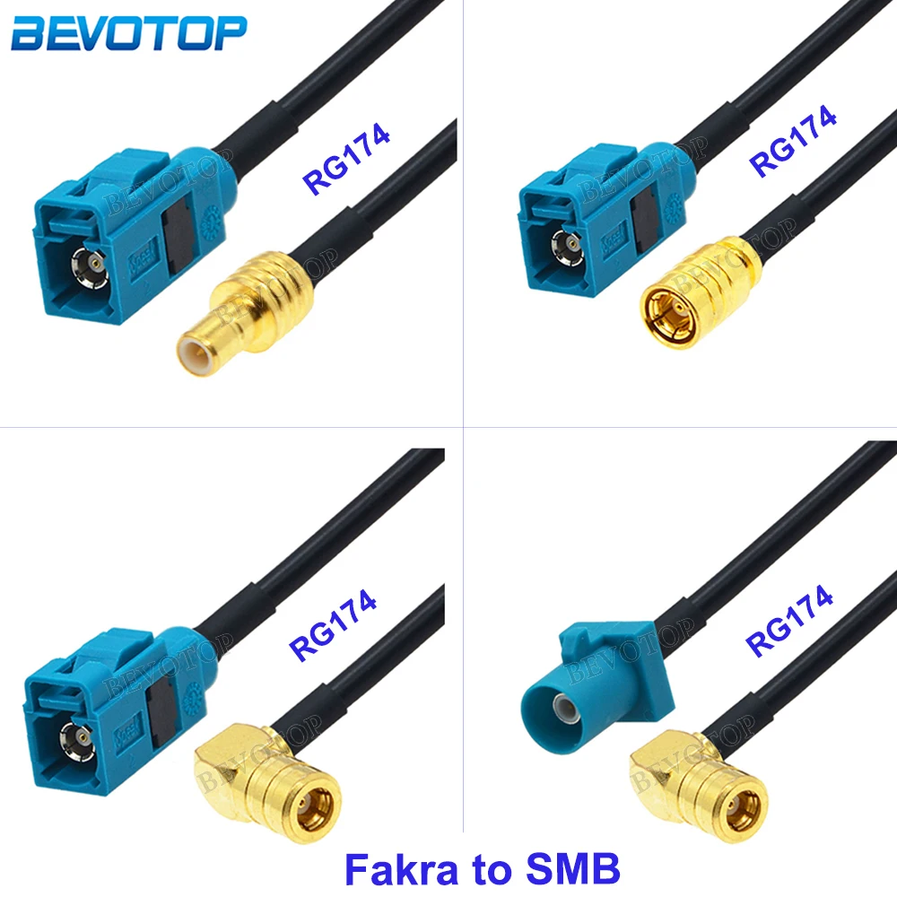 10 pçs/lote fakra z macho/fêmea para smb macho/fêmea conector antena de rádio satélite xm carro veículo rádio estéreo receptor sintonizador