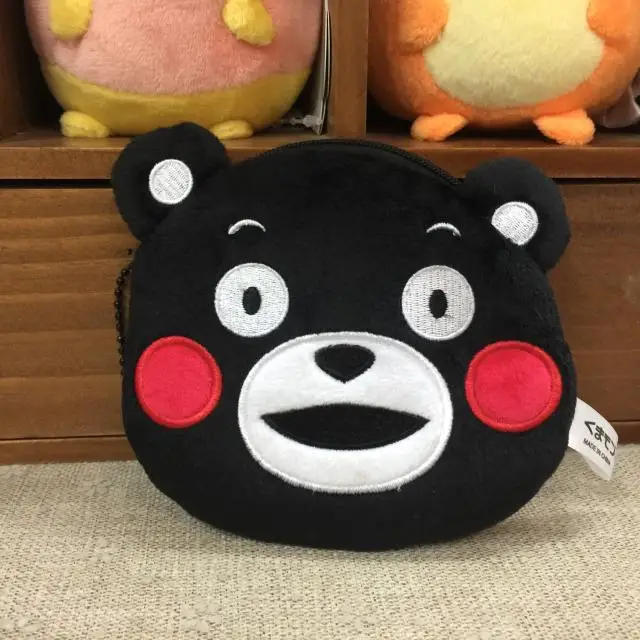 Kumamon Bear Plush Coin Purse Wallet Cute Round Coin Pouch Case Anime Kawaii Mini Storage Organizer Bag Keychain