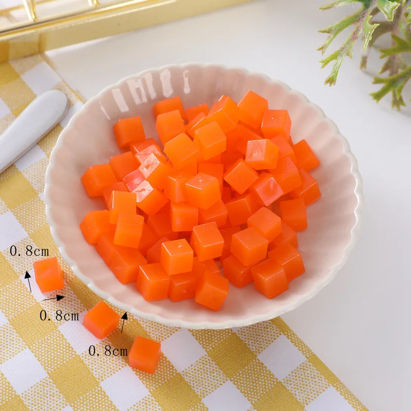 Simulation Fruit Cut Chunking Model Fake Mini coconut Apple Pear Mango Slices Party Salad Model DIY Cake Decor Prop 50pc/lot
