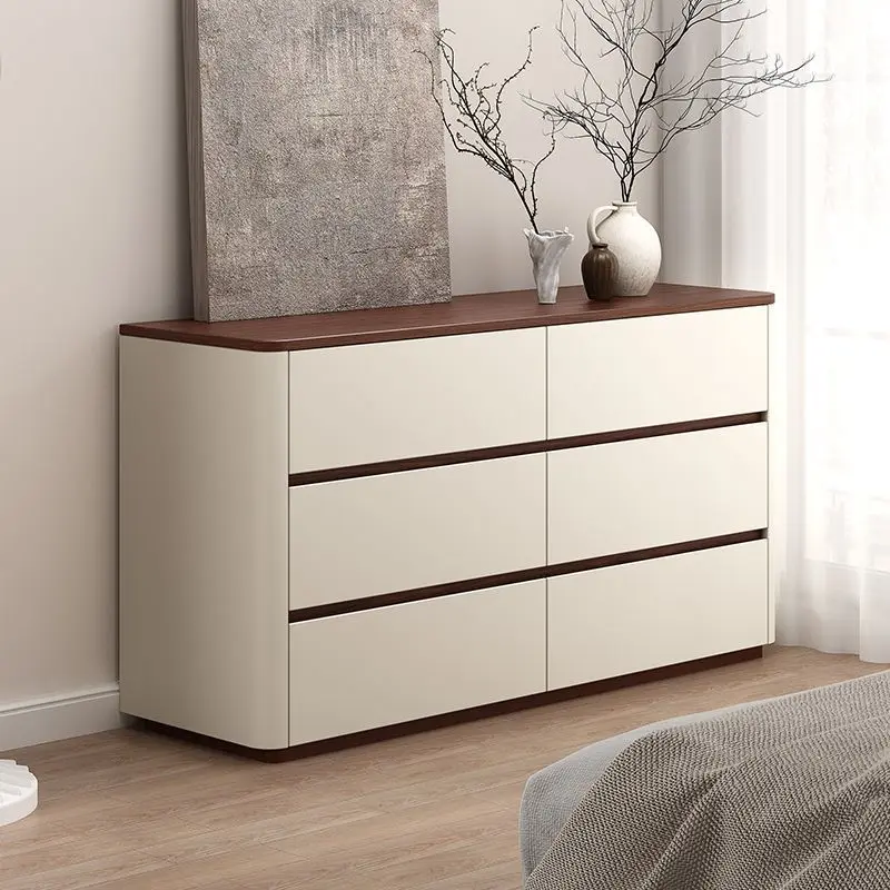

Simple modern chest of drawers living room wall storage cabinet French retro bedroom bedside storage drawer cabinet
