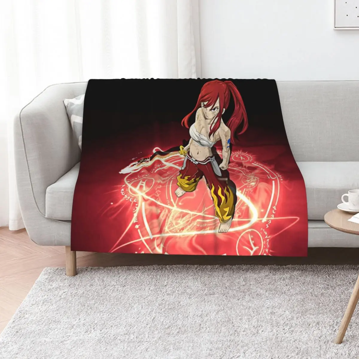 Erza Scarlet Throw Blanket Luxury Brand Designers Summer Plaid on the sofa Blankets For Baby Hair Blankets