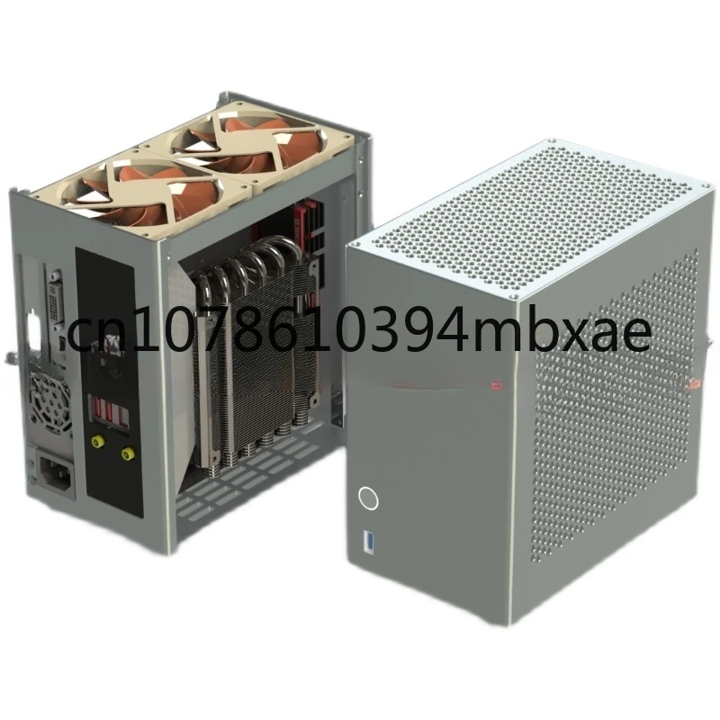 ZS-A4DC/ITX Half Height Knife Card Chassis Version V3  4.3L Volume All Aluminum 1U