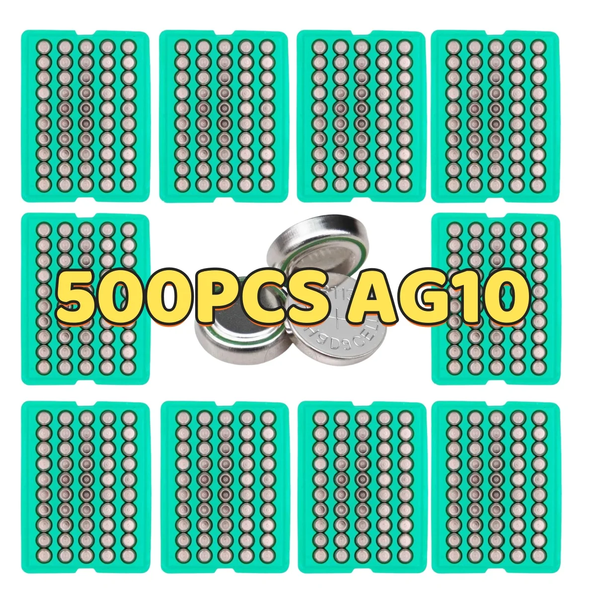 

500PCS LR1130 Butto AG10 Environmental Protection Luminous Gifts Toys Lr54 Clock Electronic 1.55V Zinc Manganese Battery