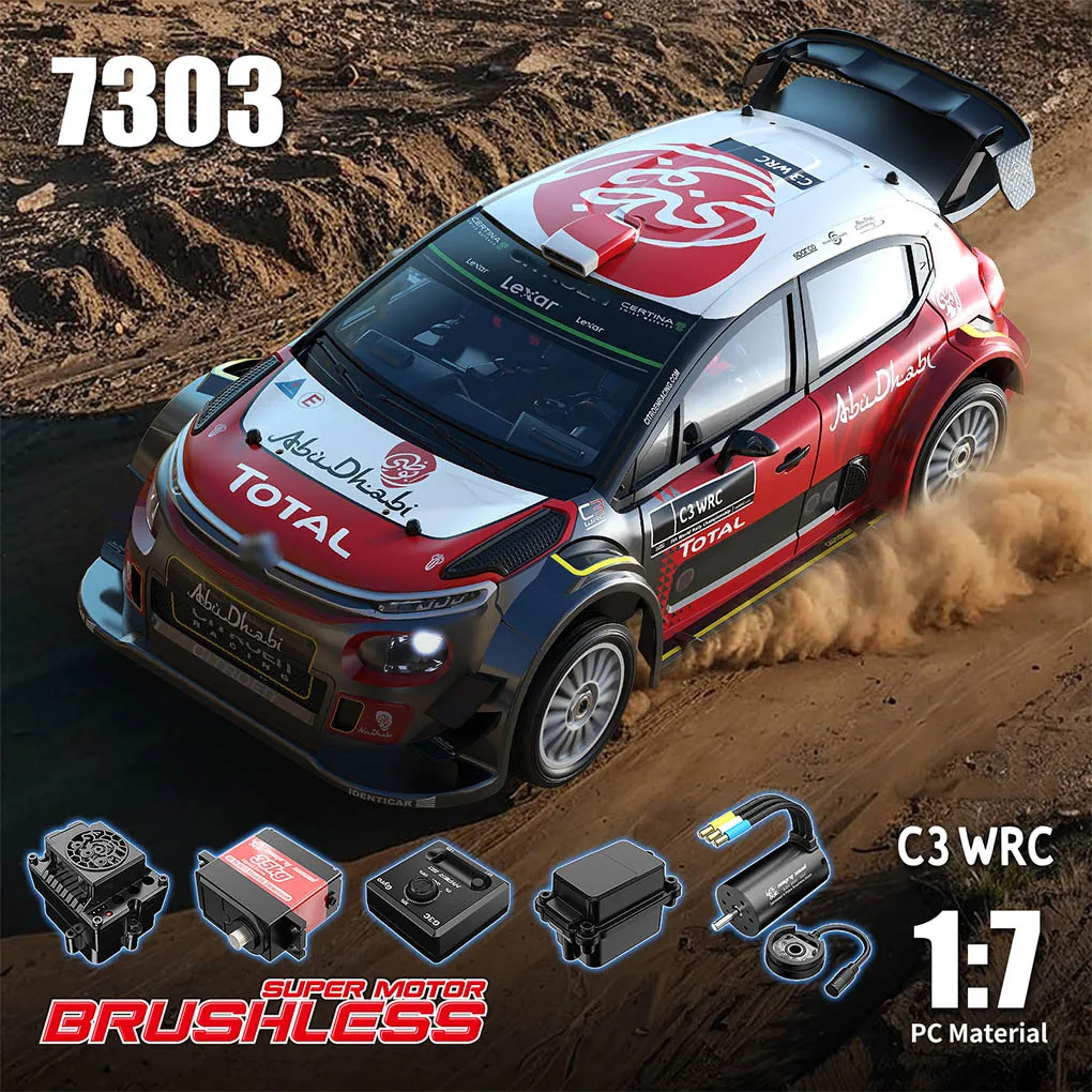 1/7 mjx hype go 7303 rc carro off-road c3 plana correndo sem escova rc carro de rally simulação veículo fora de estrada de alta velocidade