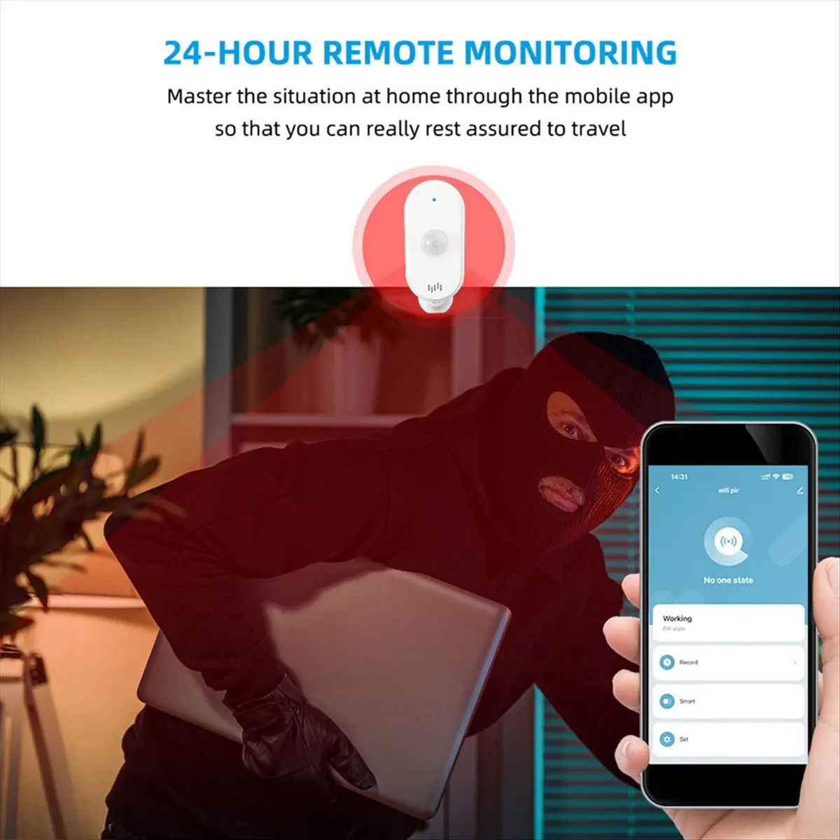 Tuya WiFi PIR Motion Sensor Smart Home Human Body Infrared Detector Smart Life Motion Sensor