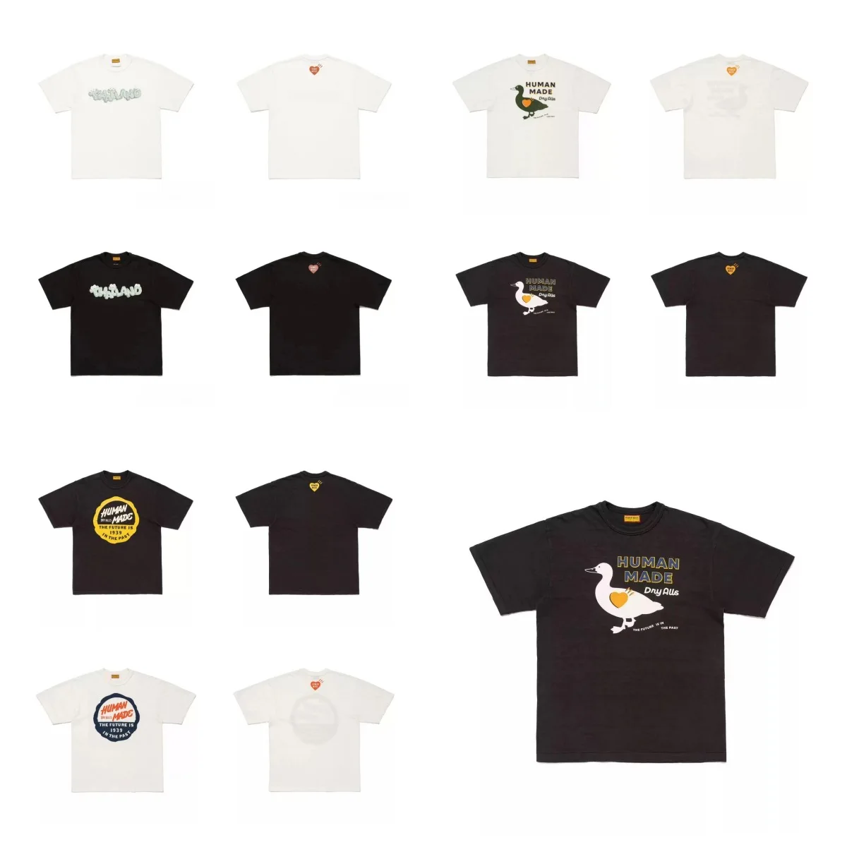 2026 New HUMAN MADE Japanese Bamboo Cotton Short Sleeved T-shirt Cute Printed Couple