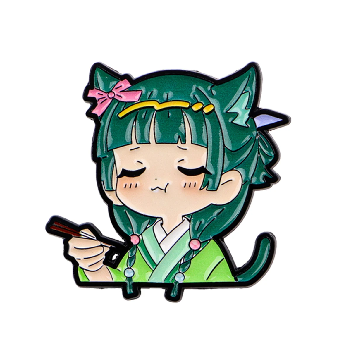 Maomao Emaille-Pins: Niedliche Katzen-Anime-Broschen, Anstecknadeln für Rucksack-Fans, Schmuckgeschenke, Kleidungsdekoration