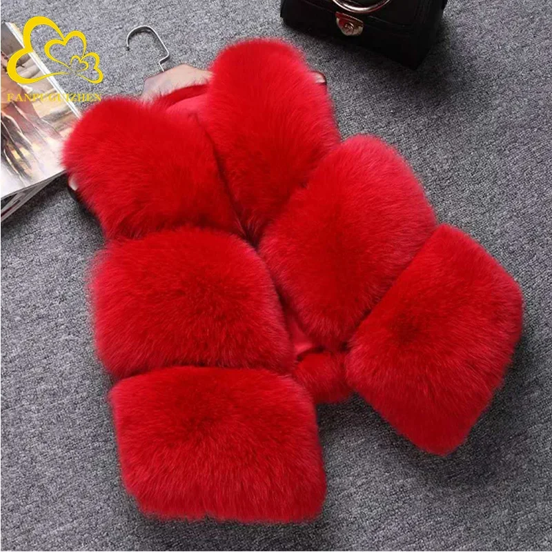 Faux Fur Vest  Autumn and Winter New Women\'s Outerwear Vest European and American Fashion Trend