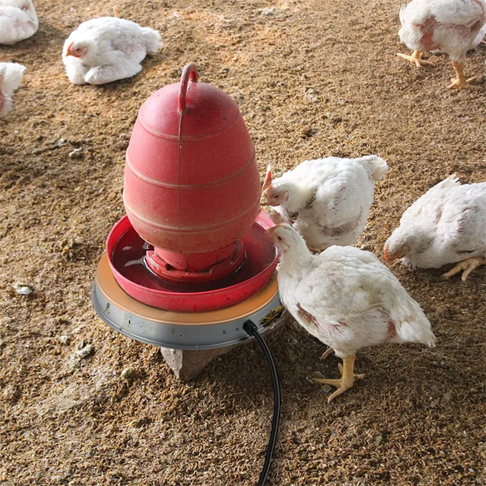 EU 30CM Poultry Drinking Water Constant Temperature Base Safe and Durable Poultry Waterer Drinker Heated Base Farming Equipment