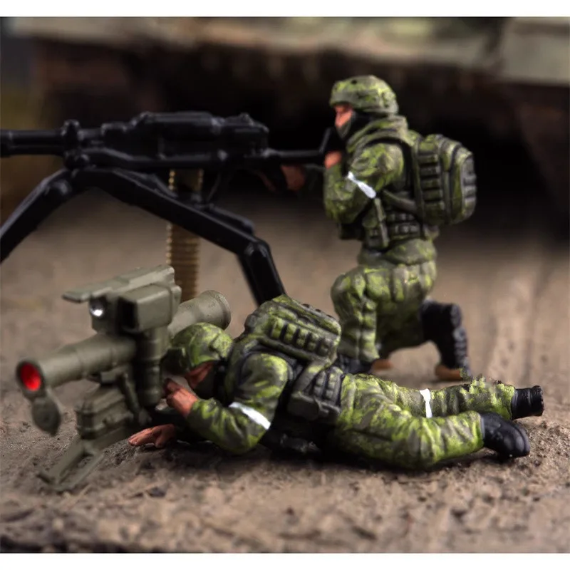 Model w skali 1:72, 2 sztuki rosyjskich strzelców ATGM z pistoletami Kod, figurki żołnierzy, akcesoria do scen DIY, kolekcja, ekspozycja dla fanów.