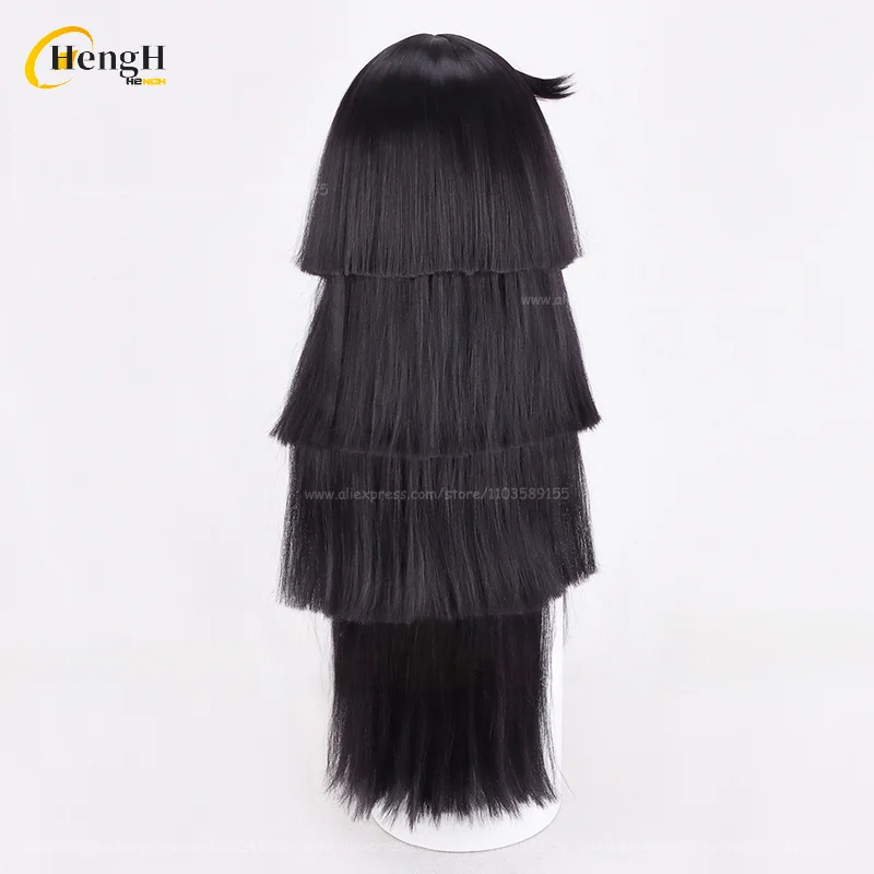 Anime Alluka Zoldyck cheveux synthétiques longs 80 cm noir violet perruque et couvre-chef Aruka Zorudikku cheveux résistants à la chaleur Halloween perruques
