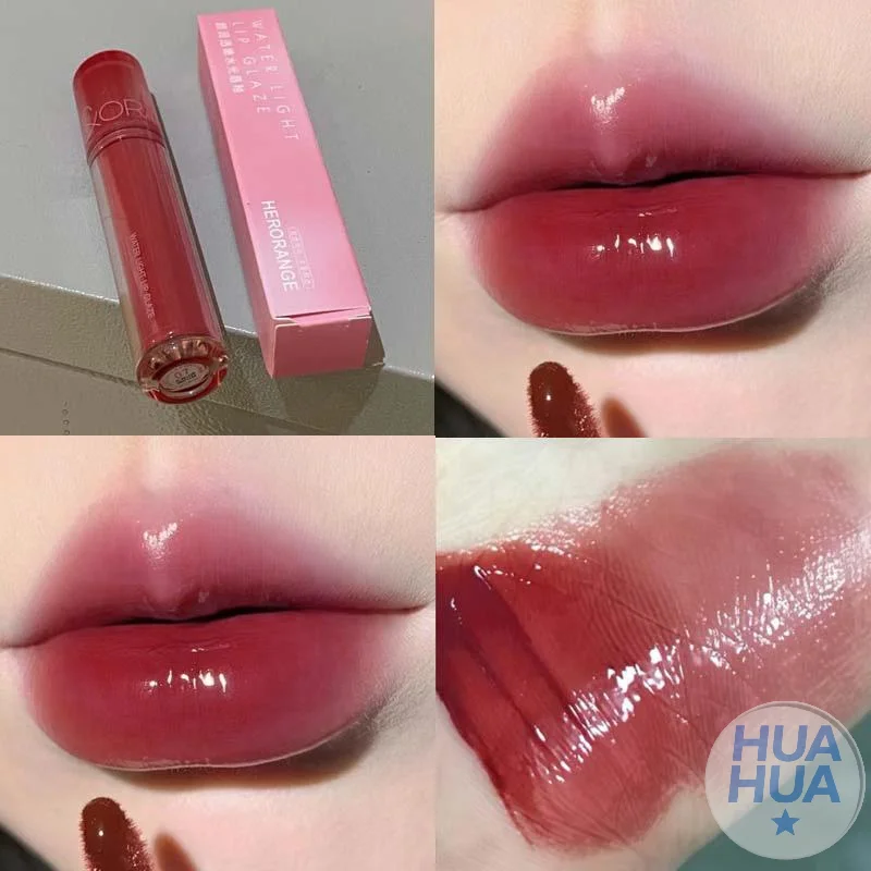 مرآة كريستال ملمع الشفاه ماكياج ضوء الماء الزجاج الشفاه الصقيل ممتلئ الجسم مقاوم للماء هلام الشفاه تينت أحمر الشفاه ترطيب الجمال الشفاه