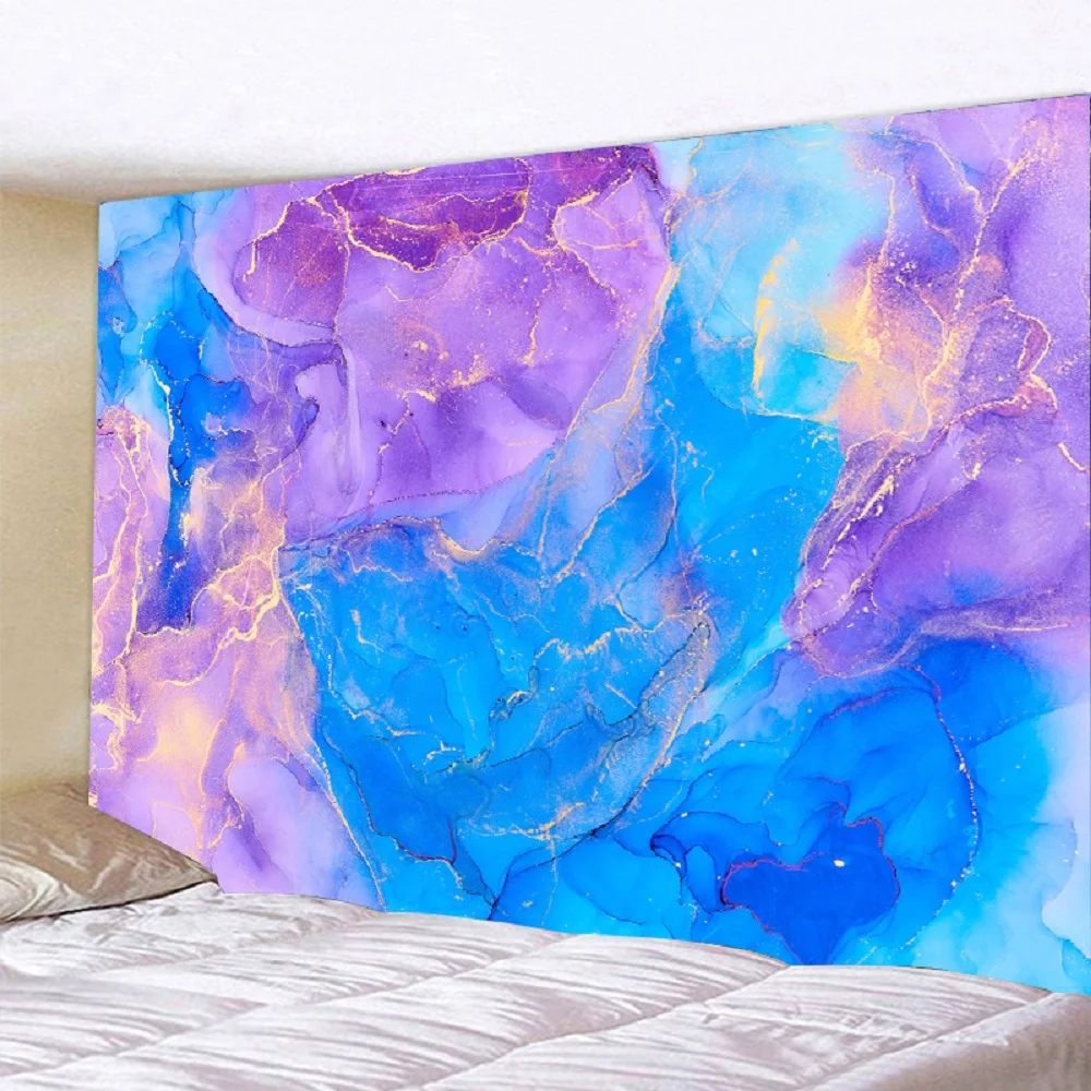 

Rainbow Marble Tapestry Psychedelic Pastel Space Nebula Galaxy Pattern Tapestries Girls Bedroom Living Room Decor Wall Hanging