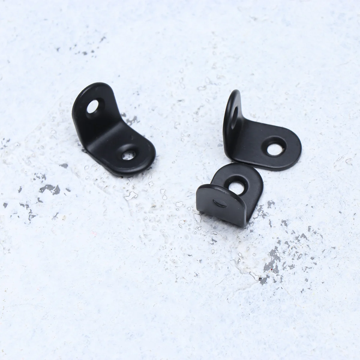 

50Pcs Stainless Steel L Shaped Corner Brace Shelf Brackets Black Heavy Duty Angle Bracket Support for Bookshelf