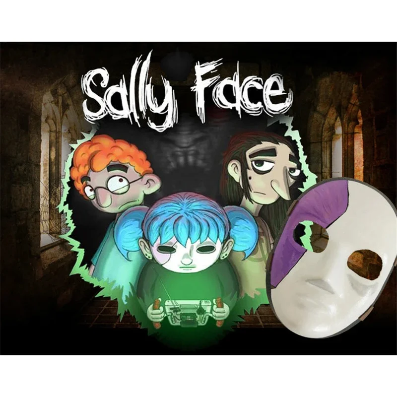 2020 novo produto jogo sally rosto cosplay máscara sally máscaras jogo sallyface cosplay acessórios de fantasia adereços oa2266