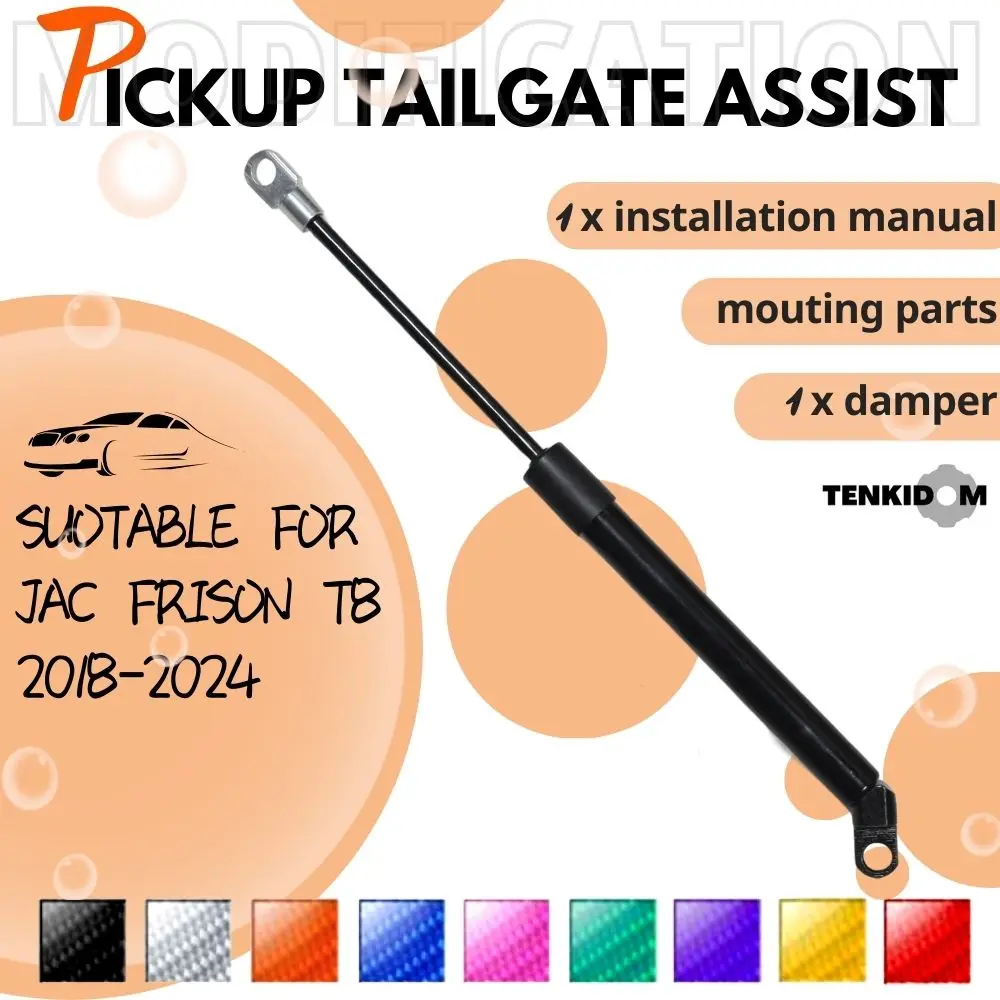 

1pc Pickup Tailgate Assists for JAC Shuailing T8 2018-2024 Shock Lift Supports Rear Gas Dampers Springs Kit No-Drill Bolt-on