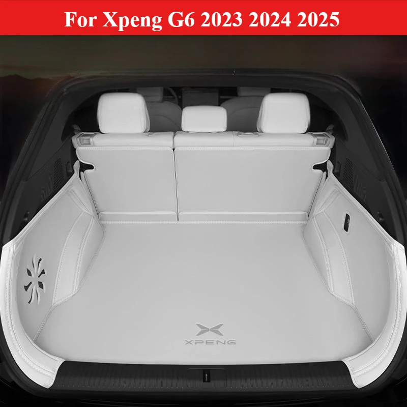 

For Xpeng G6 XiaoPeng 2023 2024 2025 Leather Trunk Mat Car Waterproof Floor Mat Car Accessories Fully Surrounded Cargo Liner