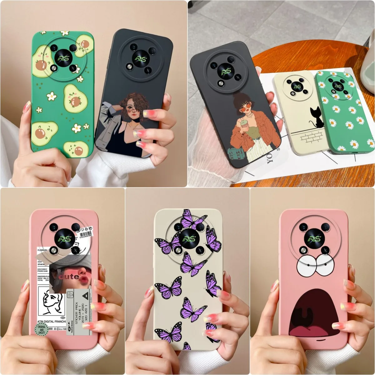 Popular Butterfly Pattern Cover For Itel RS4 Phone Case Liquid Silicone Screen Protector Pretty Bumper Coque For Itel R S4 Funda