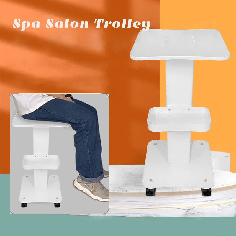 Beauty Salon Trolley With Wheels 360 Degree Rotating For Barber Shop Beauty Instruments Auxiliary Cart organizer Storage Rack