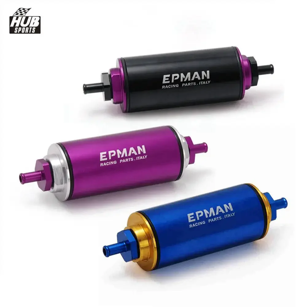 Filtro de combustível lavável de alto fluxo de corrida AN6/AN8/AN10/8.6MM com elemento SS de aço inoxidável para 96-00 Honda Civic Ek Jdm HU-OF