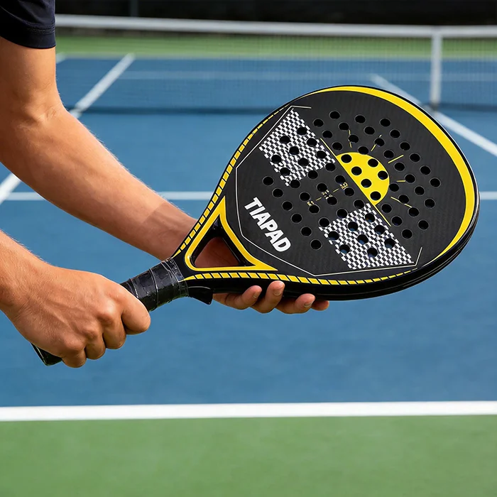 

Carbon fiber material 3K padel racket for control oriented training, balanced all-round performance durable frame for regular cl