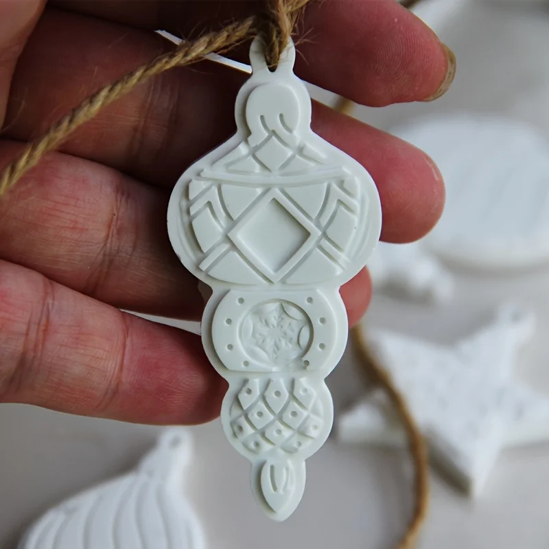 1 DIY-Weihnachtsstern- und Schneeflocken-Silikonform für bemalte hängende Ornamente – Muschel- und Seestern-Gips-Diffusorstein – Detail 10