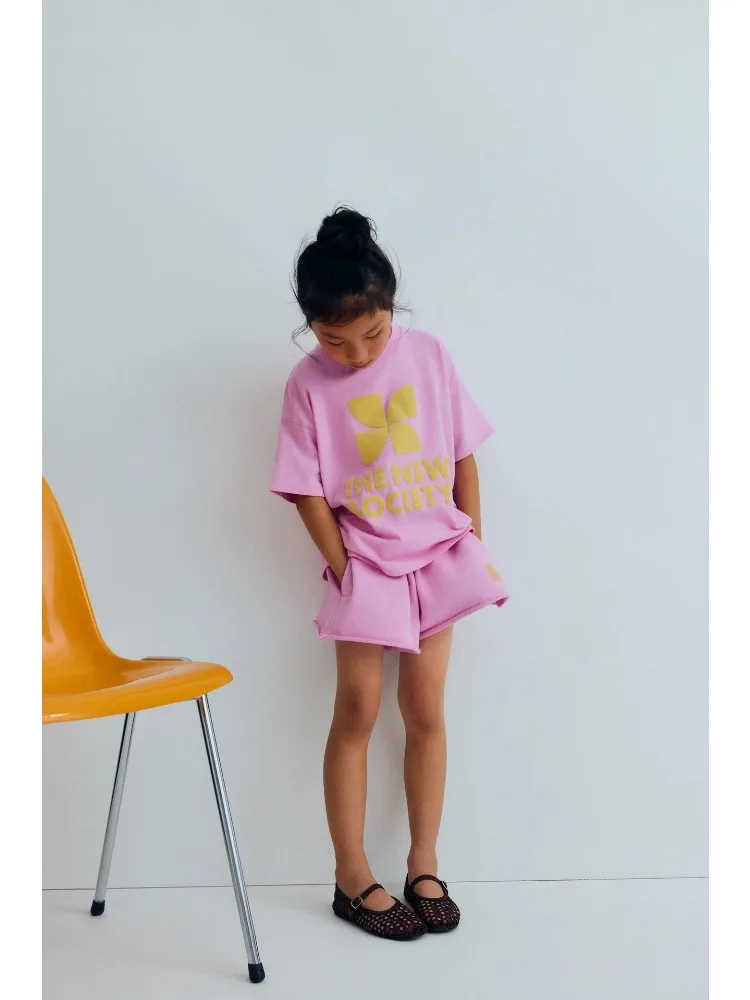 Kinder T-shirt Shorts 2026 Lente/Zomer Nieuwe Cartoon Mode Jongens Meisjes Sweatshirts Katoen Schattig Kinder T-shirt met korte mouwen - afbeelding 2