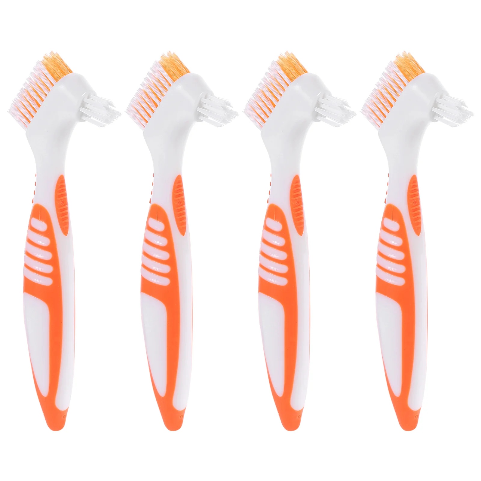 4 Pcs Household Denture Toothbrush Toothbrushes Rubber Double-sided