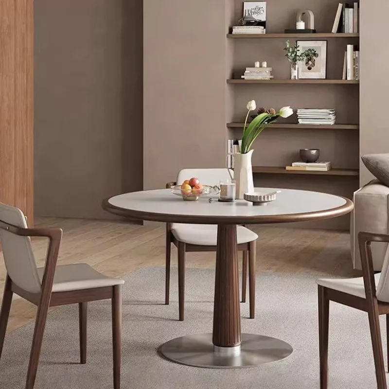 Nordic rock slab dining table, small household built-in import