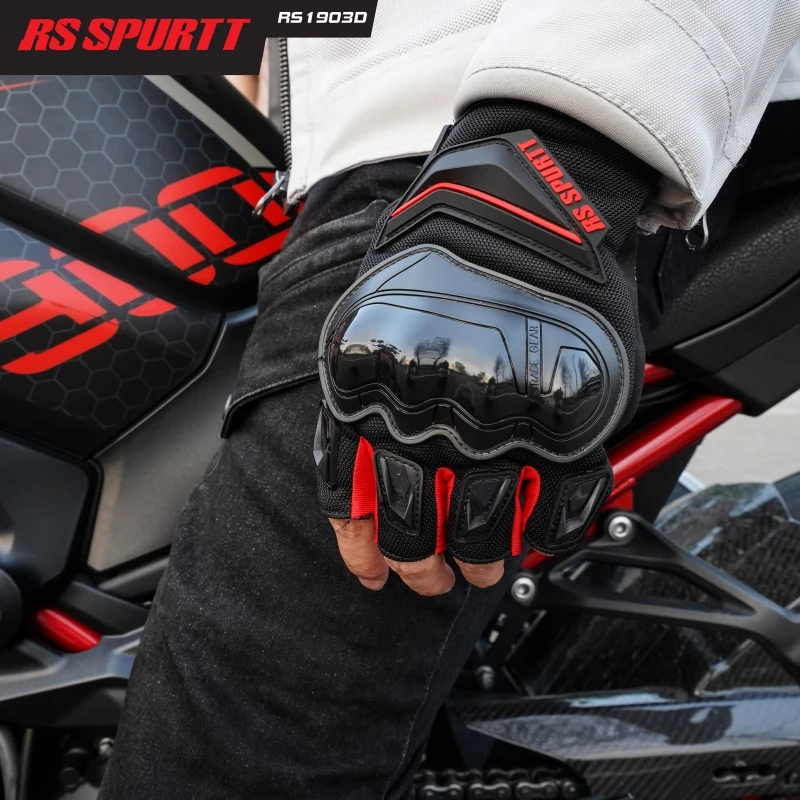 Racing Half Finger Motorcycle Gloves Summer Anti-Slip Breathable Thin Motocross Riding Protective Gear for Men Women