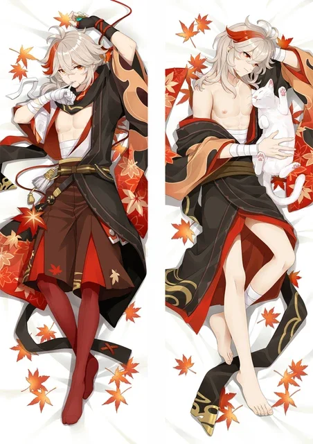 180cmGame Genshin Impact Kaedehara Kazuha Dakimakura Pillow Case Hugging Body Pillowcase Kazuha Costume Otaku Throw Pillow Cover