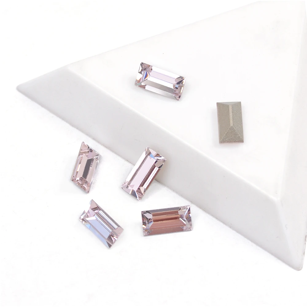 4501 Shiny Zircon Nail Charms Rectangle Crystal Rhinestones Glass Nail Diamonds For DIY Nail Art Supply Nails Salon