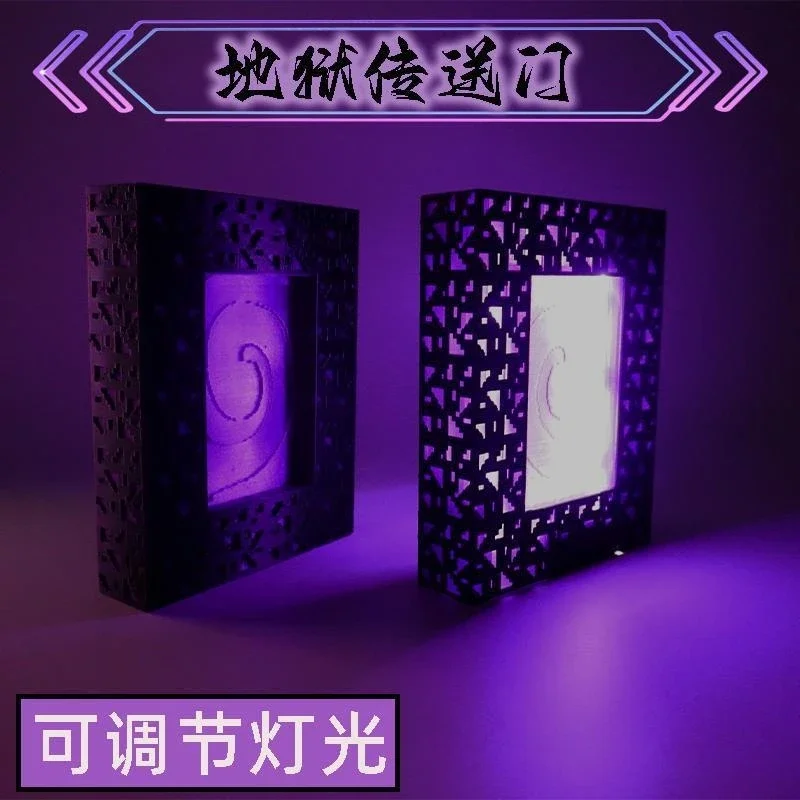 my world Nether Portal Night Light Glowing LED Lamp Toy Home Decor For Kids Gamers Teens Christmas Birthday Gift Cozy Spooky