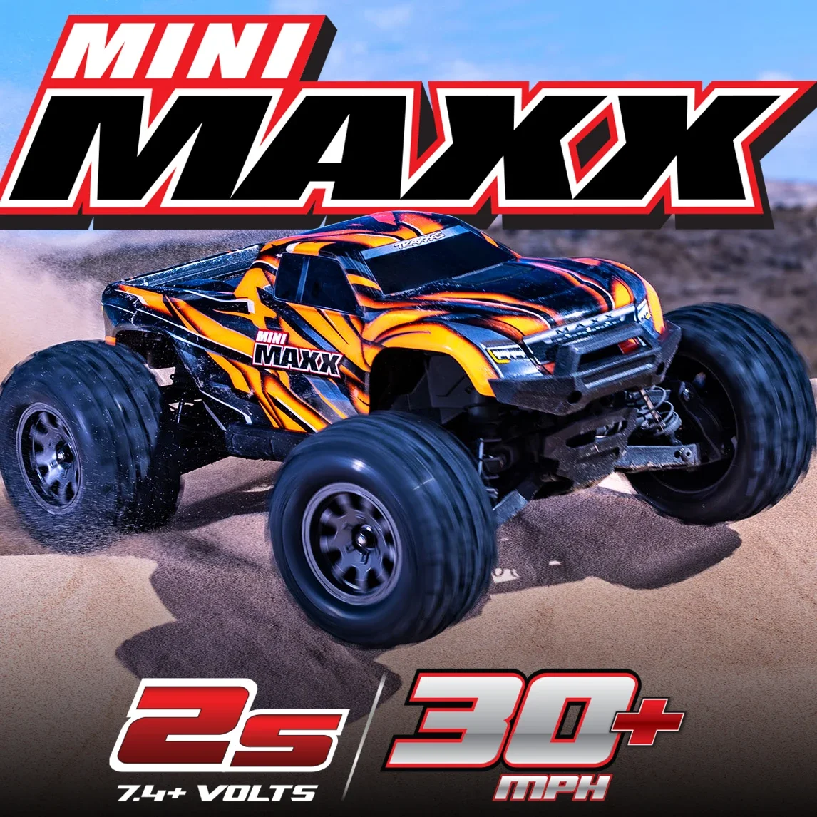 TRAXXAS Mini Maxx Бесщеточный внедорожный радиоуправляемый автомобиль 2S 4WD RTR Monster Truck Гусеничный автомобиль для взрослых и детей игрушки 107154 -1