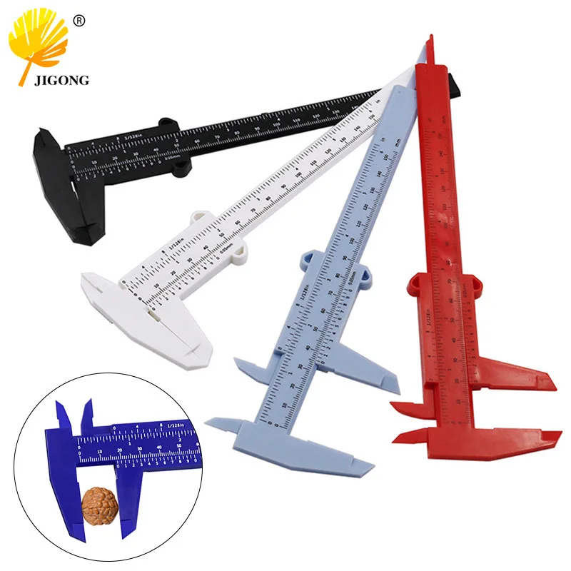 Kunststoff-Messschieber, 0–150 mm, Doppelskala, Messschieber, Wenwan Messschieber für Studenten, Mini-Messwerkzeug