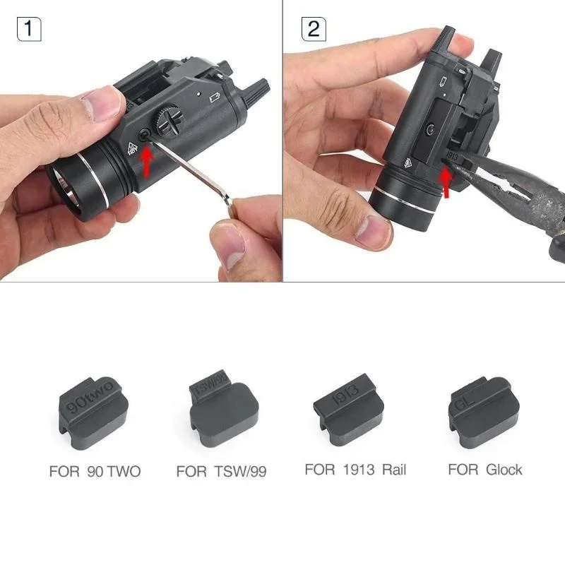 Tactical hanging torch/strong light/flashing LED lighting 800 Lumen LED  For 20mm rail Wargame(NO BATTERY)