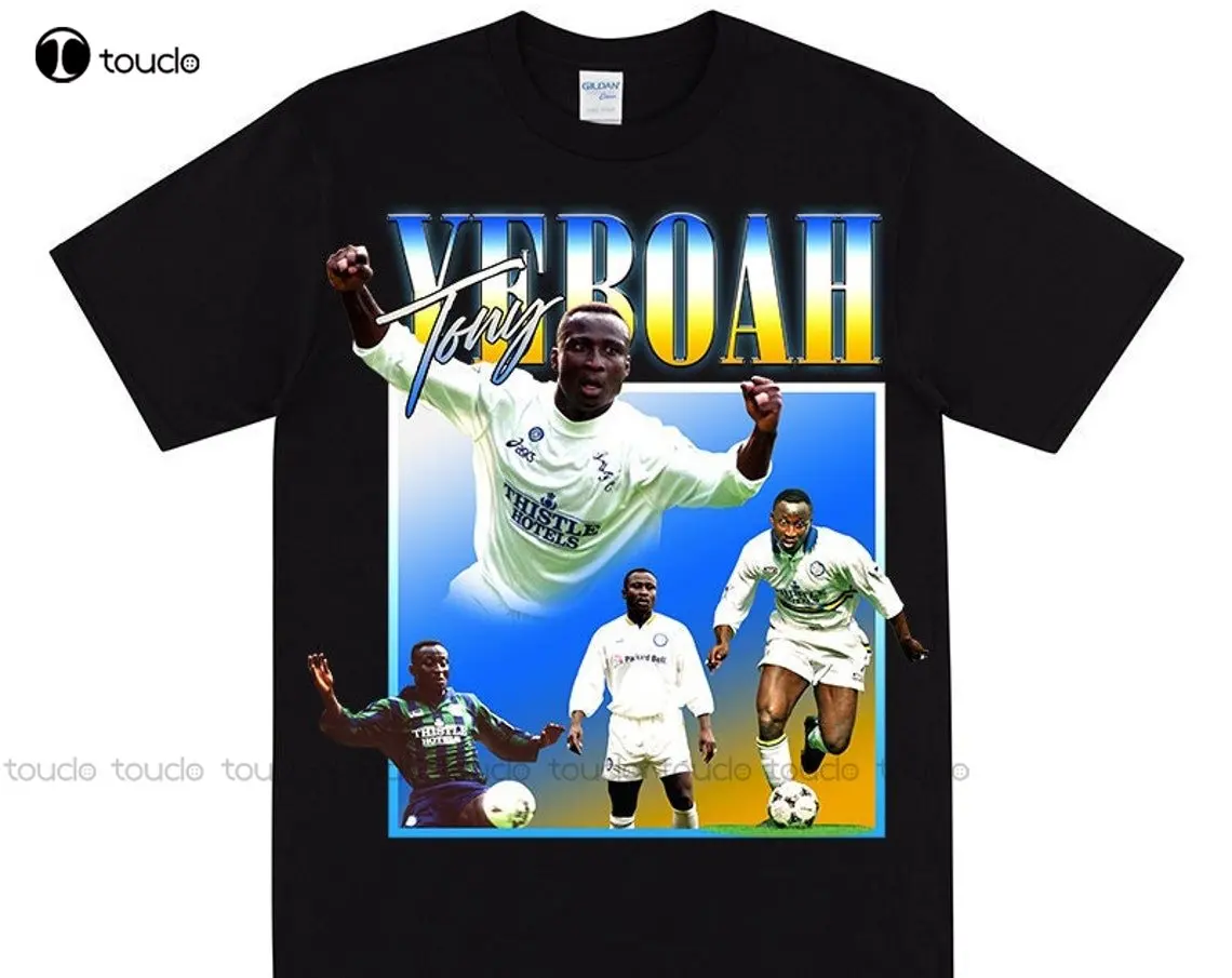 Tony Yeboah  T-Shirt For Leeds Fans Vinatge 90S Football Shirt Leeds Football Poster Inspired By Yorkshire Custom Gift