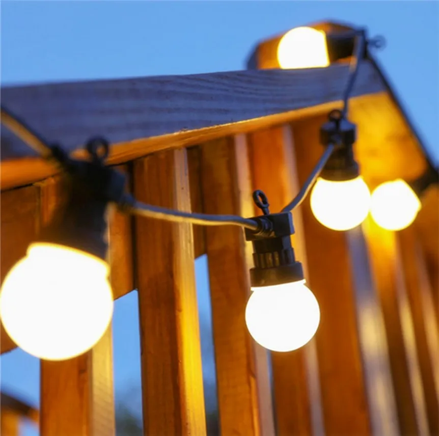 Guirlande lumineuse Led G50 pour l'extérieur, ampoules en forme de globe féerique, guirlande lumineuse pour mariage, jardin, porche, terrasse, décoration de rue