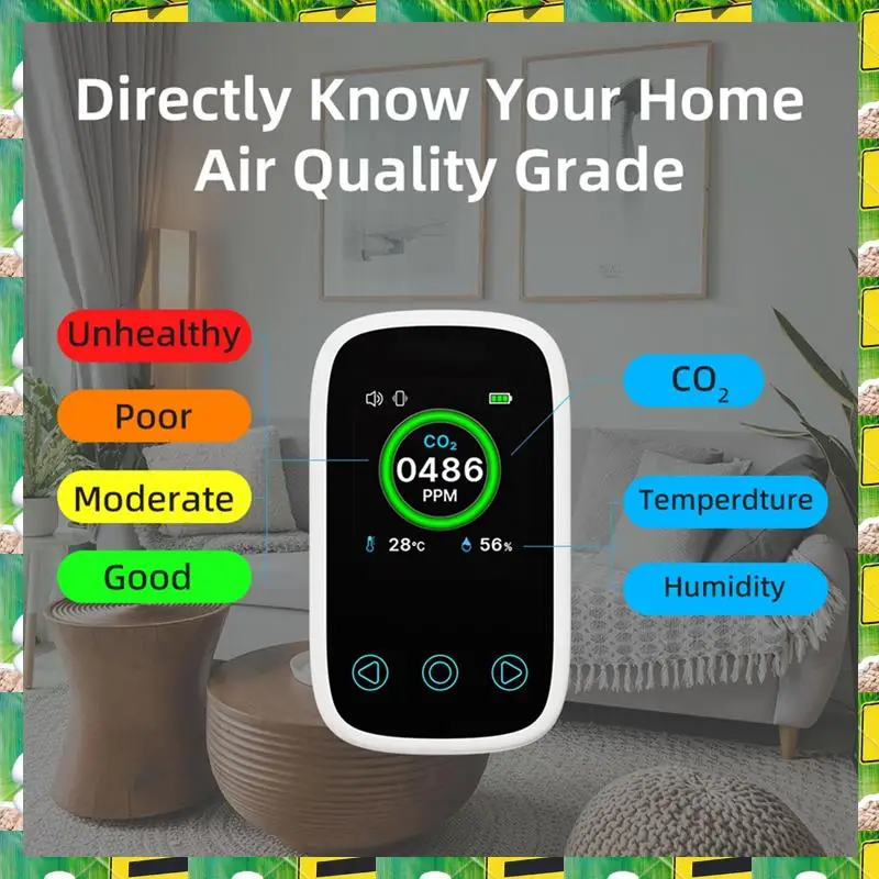 3C Electron Air Quality Detector Rechargeable Air Quality Monitor Temperature And Humidity Meter,Air Quality Detector Rechargeab