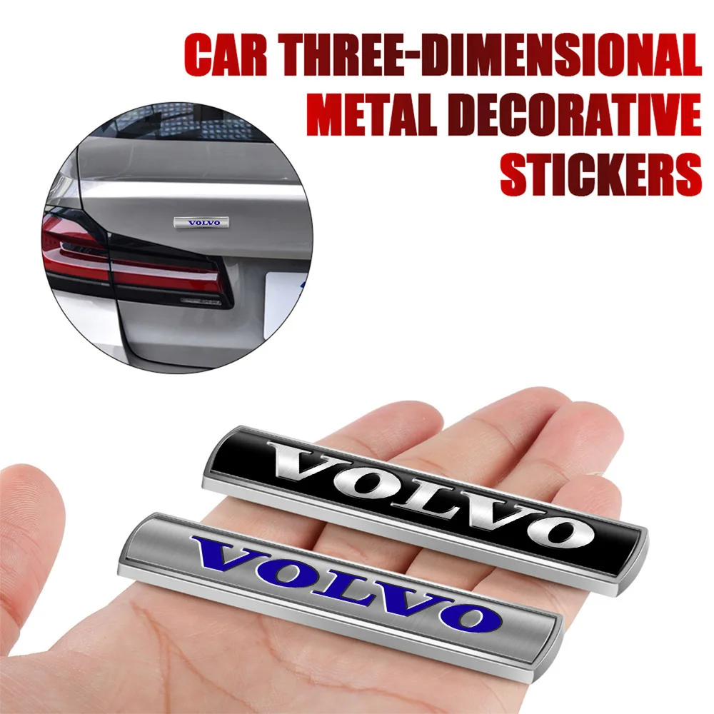 1PCS Metal Car Body Trunk Fender Sticker Auto Emblem Decal For Volvo RDESIGN XC60 XC90 S60 S80 S60L V40 V60 AWD V90 Accessories