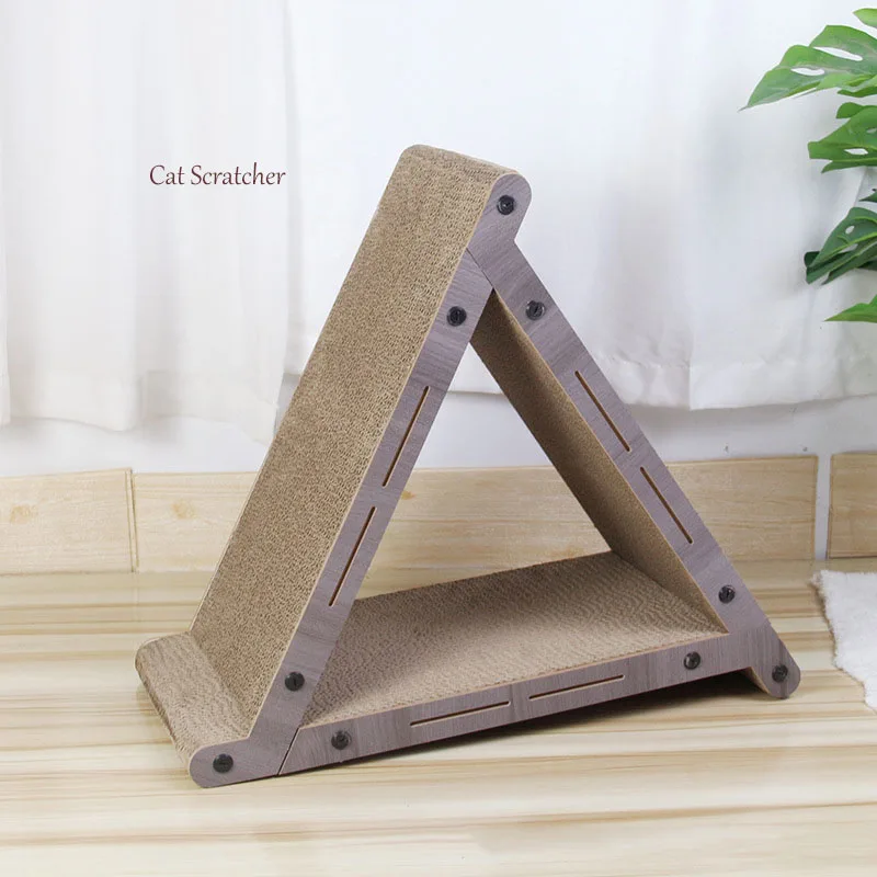 

Vertical Triangular Scratcher for Cat Corrugated Paper Cardboard Toys Claw Grinder Scratching Board Pet Supplies Accessories