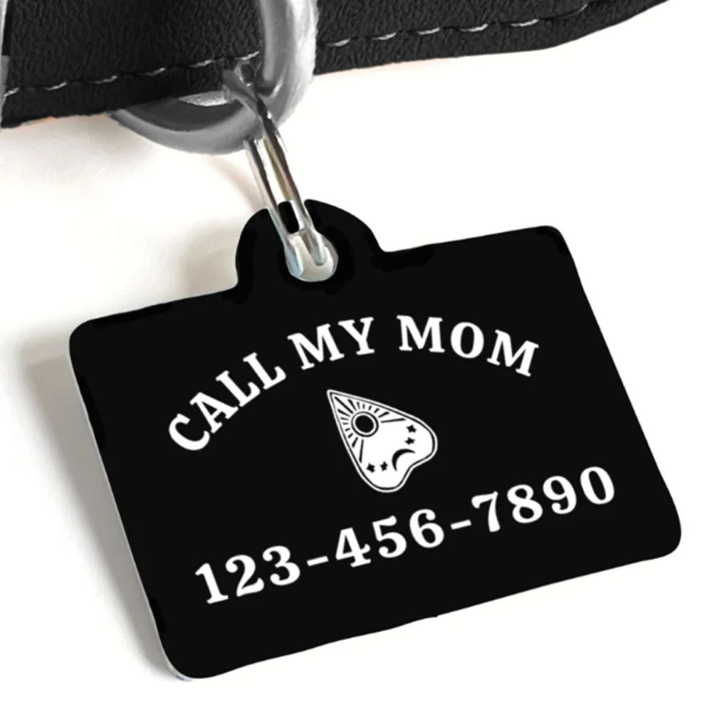 Customize an acrylic pet identification tag, customize personalized dog or cat tags, mysterious gothic aesthetics, new dog gifts