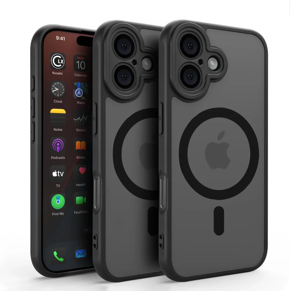 หรูหรากันกระแทกสําหรับiPhone 16 15 14 13 12 11 Pro Max 14 15 16 Plus 12 13 Mini Matteโปร่งใสปกแข็งShell Clear