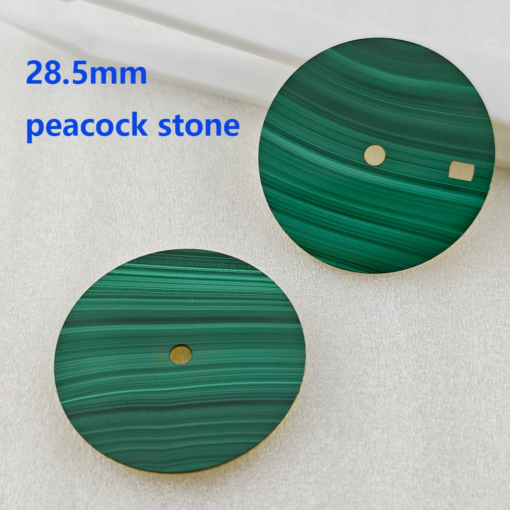 28.5mm Watch Dial Natural Stone Sterile Dial No Lume Index Lapis Lazuli/Malachite/Tiger's Eye for NH35 NH36 Movement Watch Parts