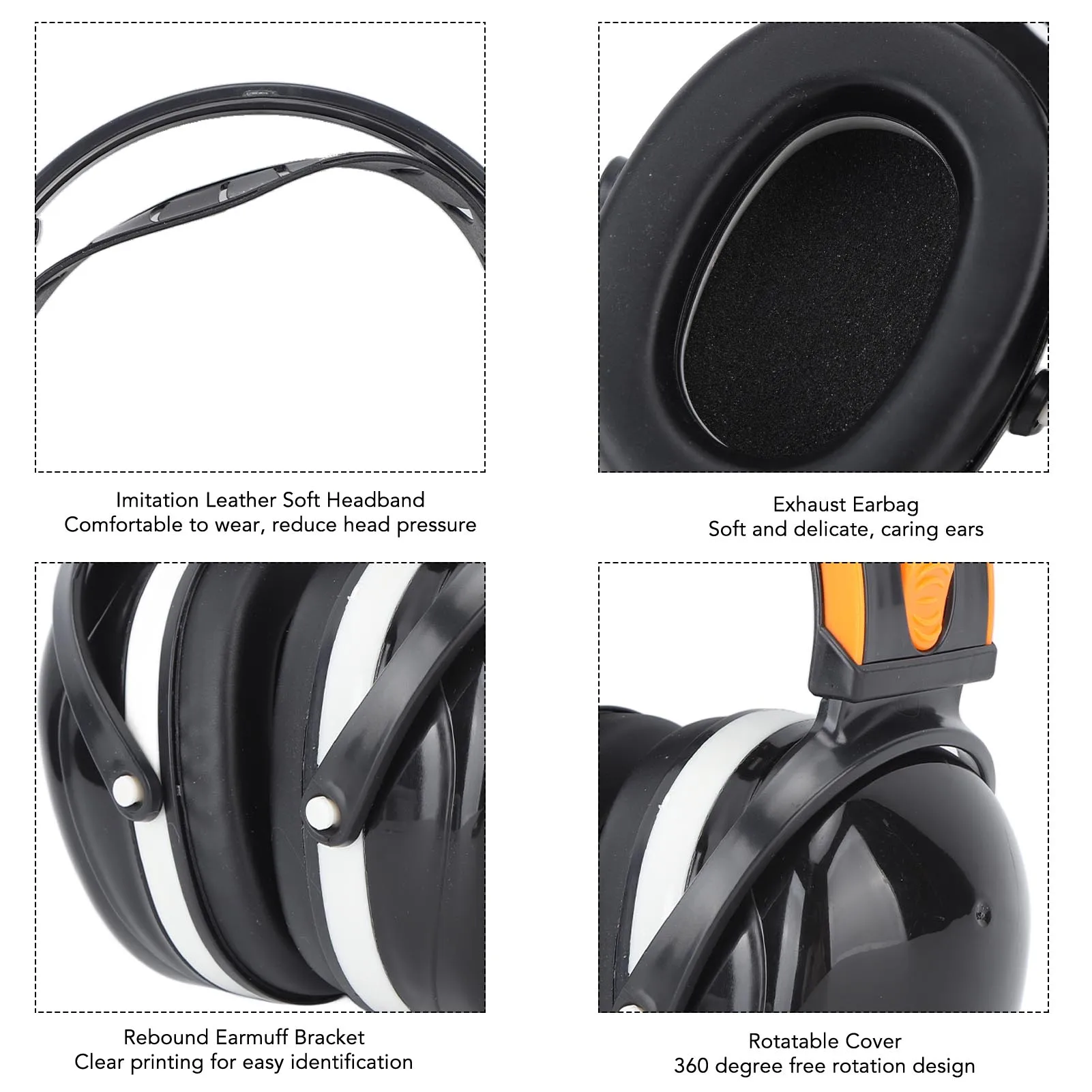 ZK30 30DB Noise Reduction Earmuffs Hearing Protection Soundproof Headphone for Shooting Mowing Sleeping