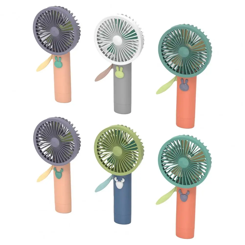 1 Set F30 Cartoon Cute Fan Children Spray Manual Fan Hand Pressure Mini Fan Handheld Fans Silent Cool Rechargeable Pocket Fans