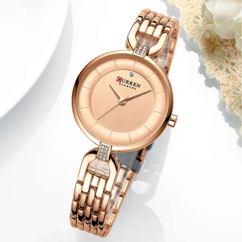 CURREN 9052 Classic Brand Women\'s Quartz Watch Simple Business Gold Stainless Steel Strap Waterproof Casual Ladies Watches