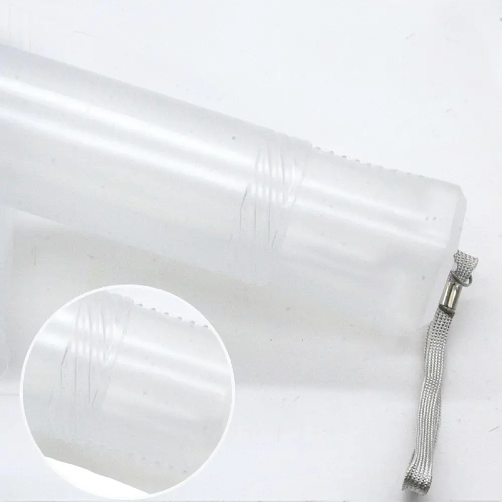 Adjustable Transparent Brush Holder Telescopic Pencil Storage Tube Plastic Desk Organizer For Drafting Art School Use