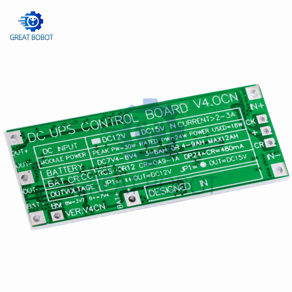2S V4.0CN UPS Power Supply Module DC 12V/15V 24W 1A Charging Step-Up Protection Control Board