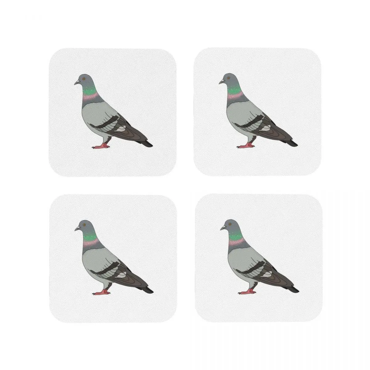 Pigeon Walk 2020, posavasos con fondo negro, tapetes para café, tapetes para tazas, tapetes para vajilla, almohadillas para el hogar, cocina, comedor, bar